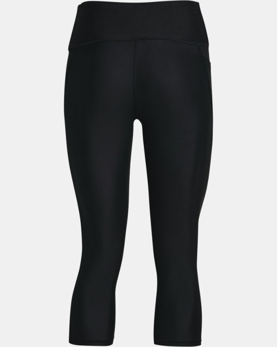 Damen HeatGear® Armour No-Slip Waistband-Caprihose, Black, pdpMainDesktop image number 5